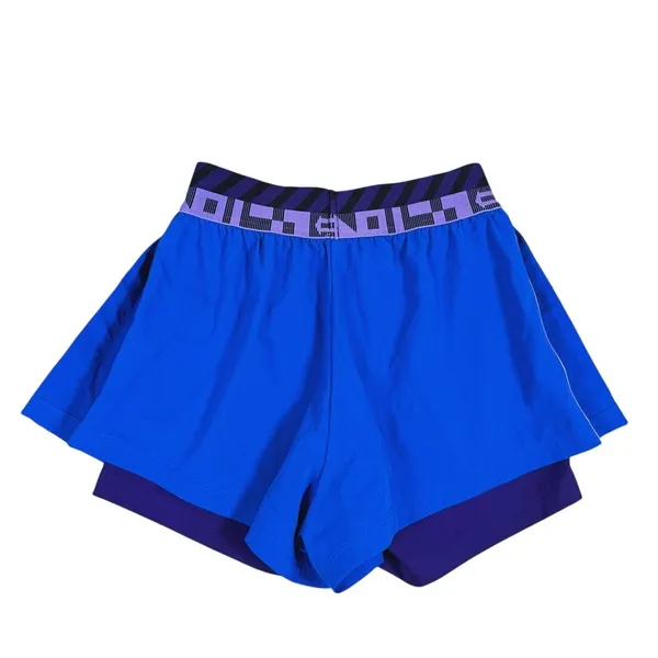 Lacoste Womens Sport Shorts Built In Liner Size Small Blue Purple Run Gym Active - Image 3