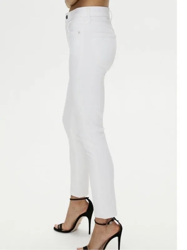 Citizens of Humanity Rocket Crop High-Rise White Skinny Jeans **PEN INK STAIN** - Image 4