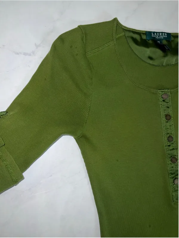 Women's Lauren Ralph Lauren Petite Midi Dress Size SP Green - Image 4