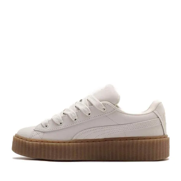 Puma Women's White‎ and Tan Sneakers - Image 3