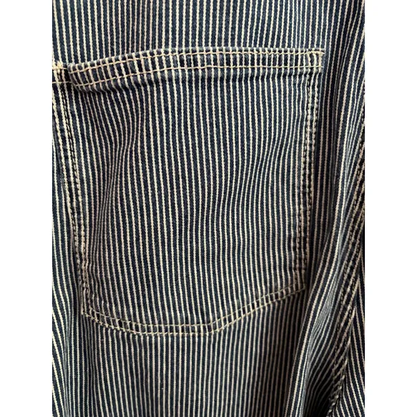 Universal Threads Railroad Stripe Denim Shortalls Overalls Size 4 - Image 8