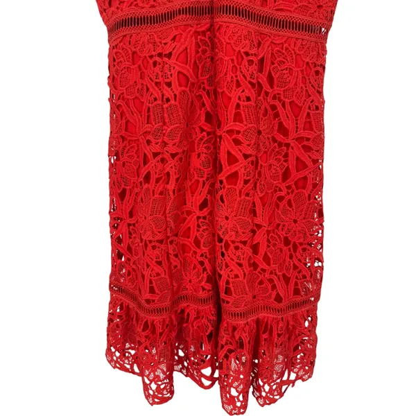 NWT ASTR the Label Lattice Inset Sleeveless Lace Fit & Flare Mini Dress Sz Small - Image 10
