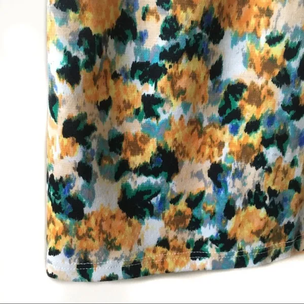 PacSun Nollie Yellow Floral Mini Skirt Medium Orange New Night Out Spring - Image 2