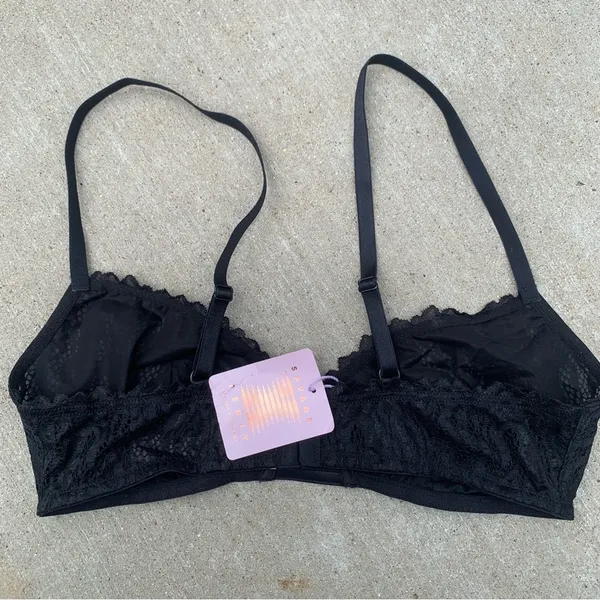 Savage X Fenty Large Black Lace Fast Lane Fashion Bralette - Image 7