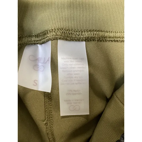 CALIA Womens Essential High-Rise Ribbed Legging Dark Khaki Olive Small WAX62 NWT - Image 5
