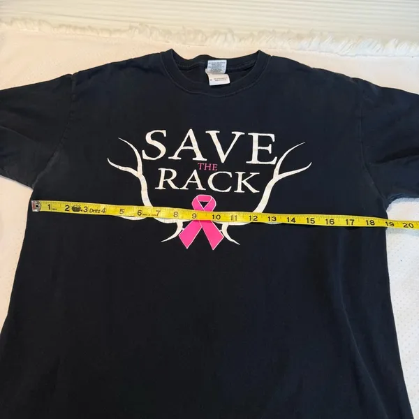 Gildan Save the Rack Breast Cancer Awareness T Shirt Women’s Size Medium Cotton - Image 6