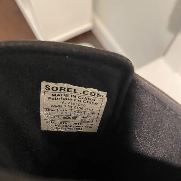 Sorel Slimpack Riding‎ Gloss Boots Women 8.5 Black Leather Waterproof NL2156-010 - Image 9