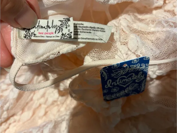 NWT free people fairy light pink Lace Spaghetti Strap Mini Dress - Image 5