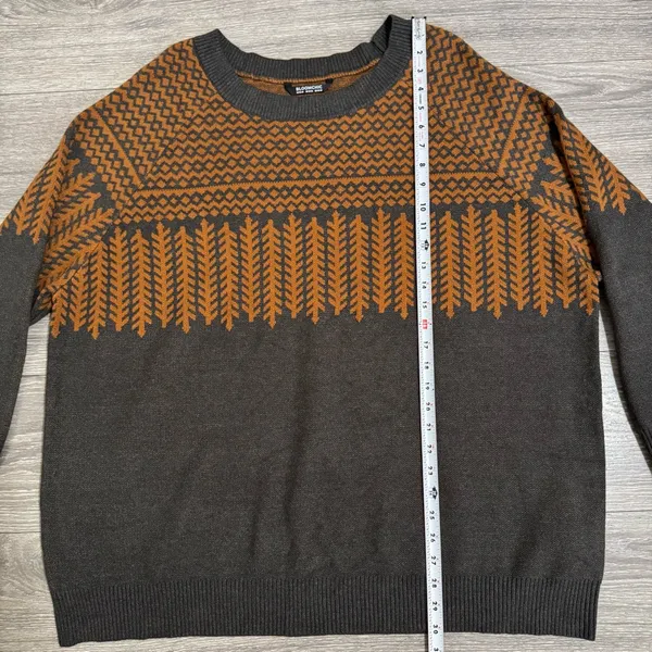 BloomChic Gray Patterned Crewneck Pullover Relaxed Fit‎ Women Sweater Size 18-20 - Image 9