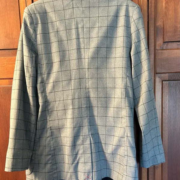 a new day Gray Plaid Blazer size Medium preppy - Image 2