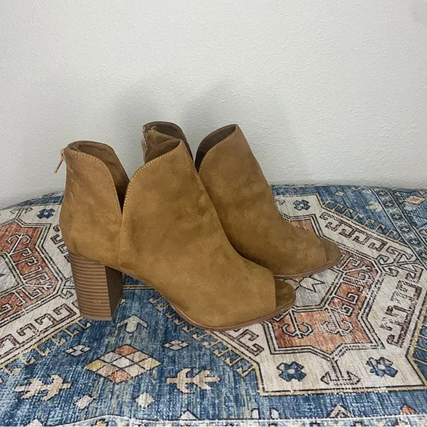 Zigi Girl Fall Brown Open Peep Toe Heel Boots Women’s Size 11M - Image 2