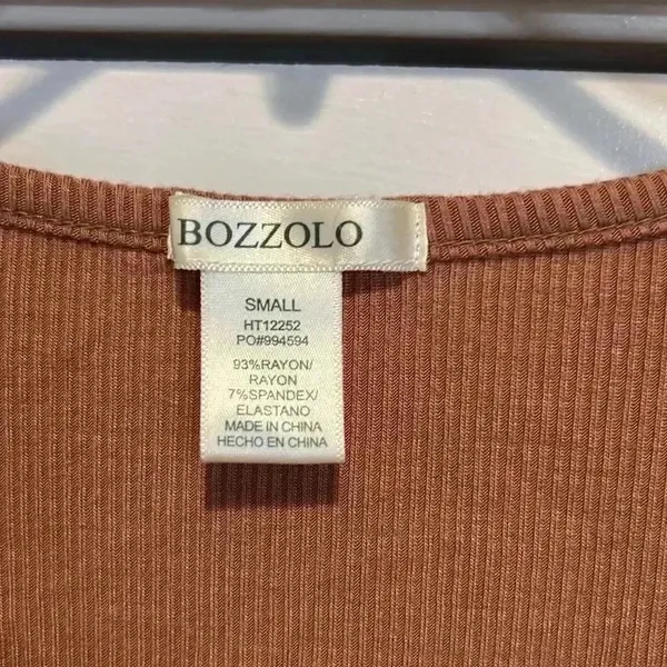 Bozzolo rustic brown colored crop top size small. - Image 3