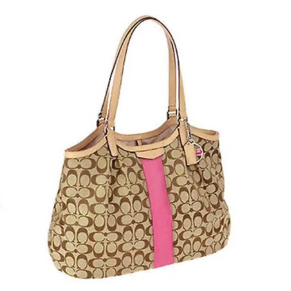 NWOT Coach Signature Stripe Devin Shoulder Bag - Image 2