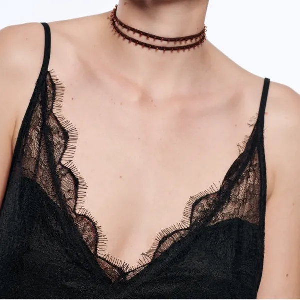 Zara Elegant Black Lace Maxi Dress - Image 6
