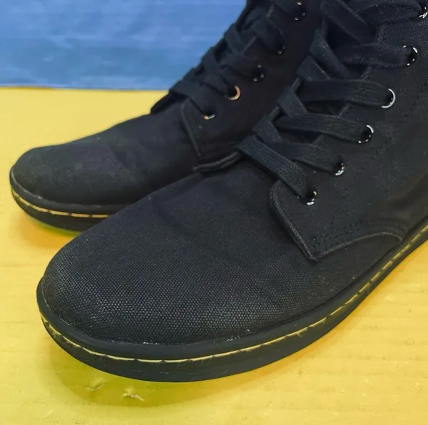 Dr Martens Maelly Women’s Black Canvas Ankle Boots Booties Lace Up Size US 10 - Image 8