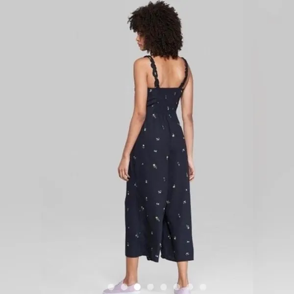 Wild Fable Women's Black and Yellow Jumpsuit size med - Image 2