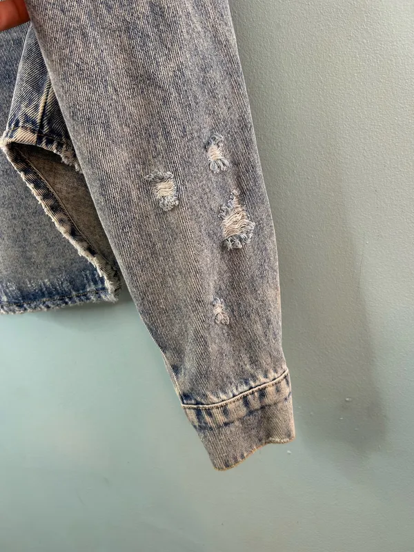 Women’s Mono B faded blue denim jackets small - Image 9