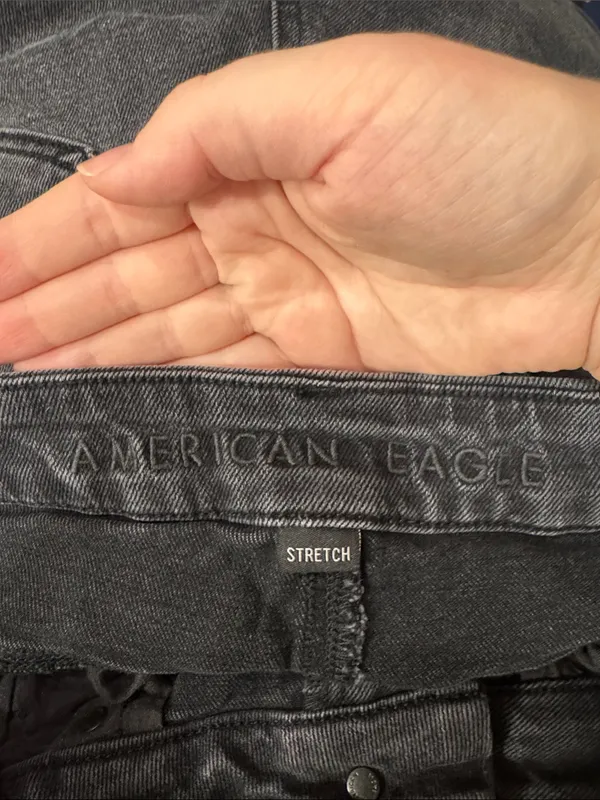 American Eagle Outfitters Washed Black High-Rise Stretch Curvy Mom Jean size 4 - Image 11