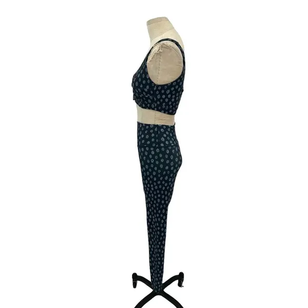SOUL BY SOULCYCLE Ditsy Cheetah Milestone Legging & Sports‎ Bra Set Size S/M - Image 6