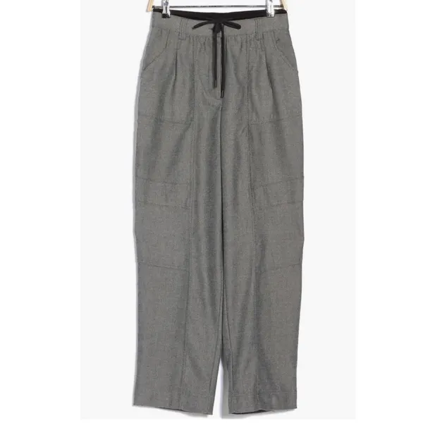 Democracy Clothing Curve Equality Straight Leg Pants‎ Grey Heather Drawstring 12 - Image 3