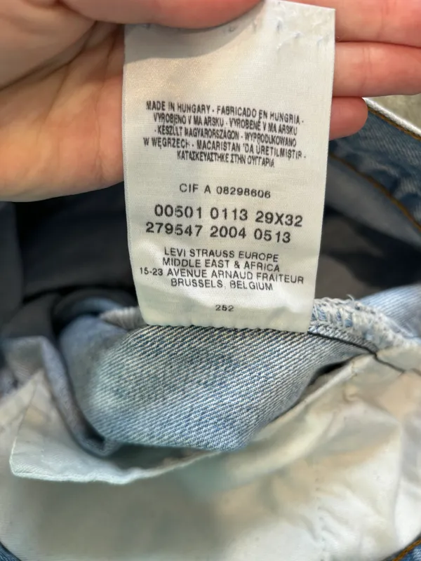 Levi’s Rare Vintage Light Wash 2004 Buttonfly 501 Jeans - Image 10