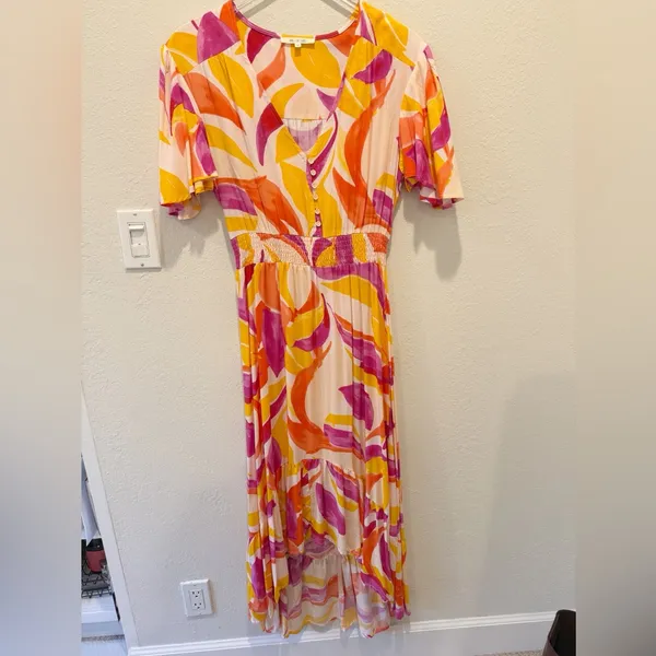 ABEL‎ THE LABEL Swish Printed High Low Dress size Medium - Image 2