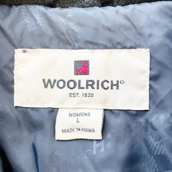 Woolrich Wool Fleece Jacket Womens Large Quilted Classic Minimal Cozy 22707 Onyx - Image 7
