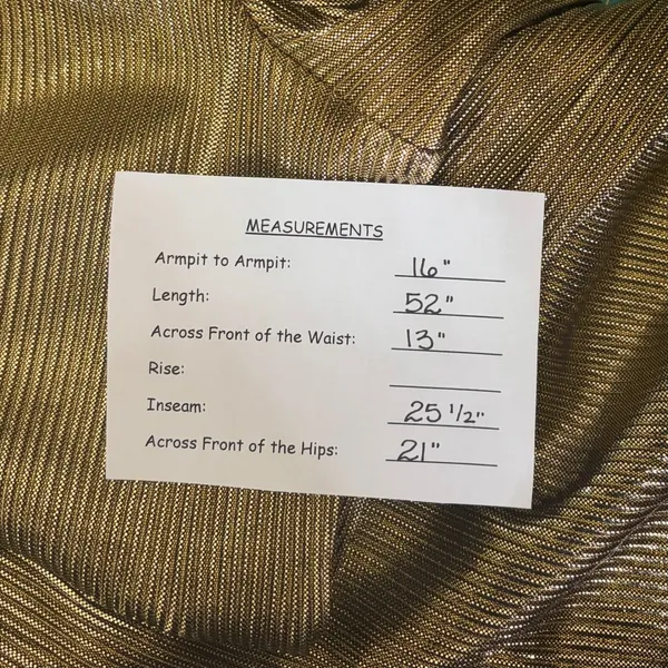 SHOW ME YOUR MUMU Jane Jumpsuit Gold Metallic Wrap Tie‎ Waist Party Glam Small - Image 15