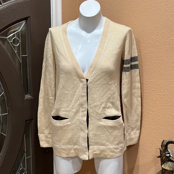 Free people cream button cardigan - Image 2