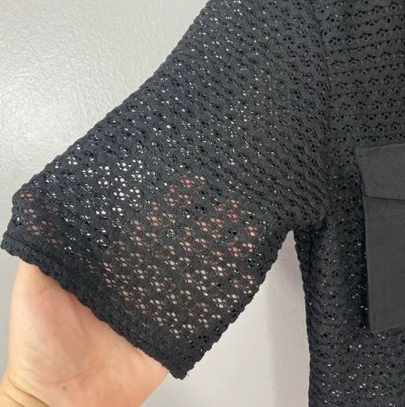 open Knit Crop Top - Image 4