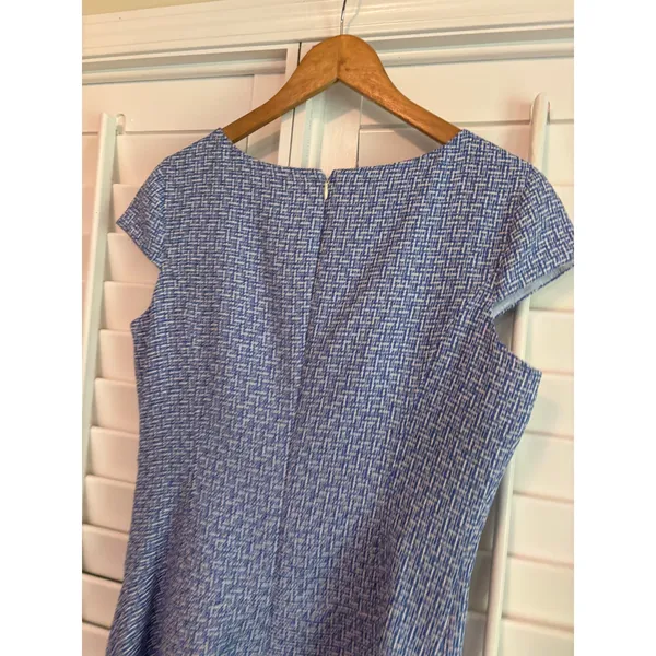 9 & Co Blue And White‎ Tweed Dress Size 12 - Image 6