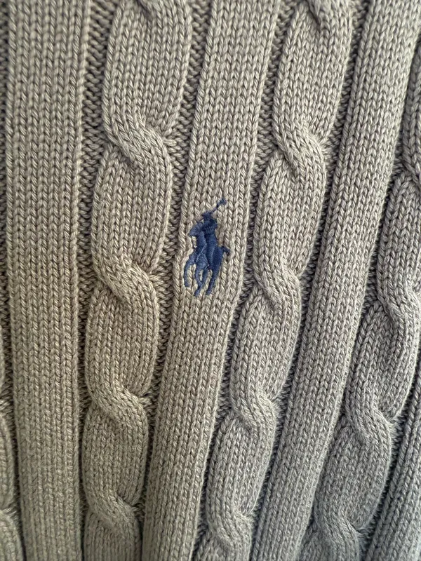 Polo Ralph Lauren Chocolate Short Sleeve Cable Knit Sweater Size S - Image 2