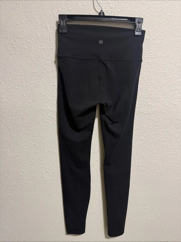 Lululemon Align High Rise Leggings Black Size‎ 4 25 Inseam Nulu Yoga Pants - Image 2