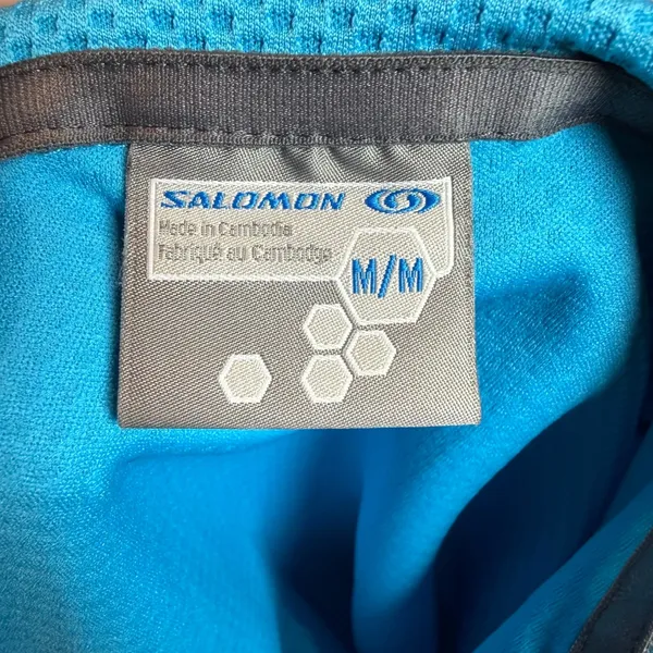 Salomon Asymmetrical‎ Zip Motomesh Pullover Blue Size Medium - Image 5