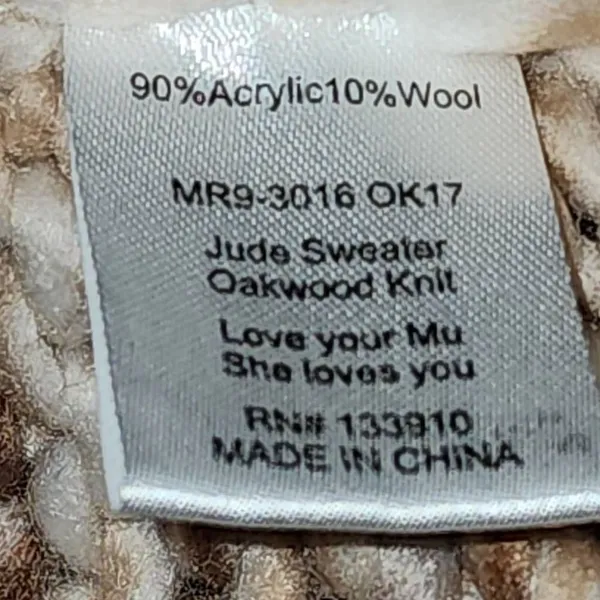 Show Me‎ Your Mumu Womens Brown Oakwood Knit Jude Sweater Medium - Image 5
