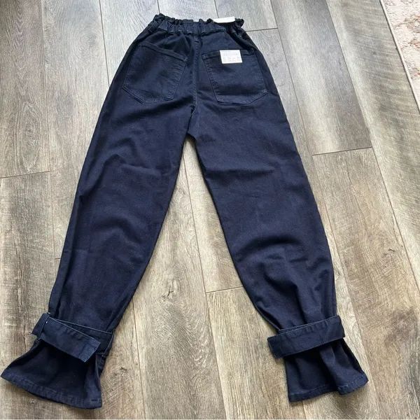 NWT WeWoreWhat Paper Bag Buckle Canal Denim Jeans Danielle Bernstein Size 28 - Image 11