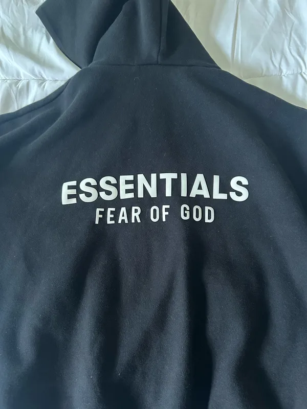 Essential hoodie black - Image 6