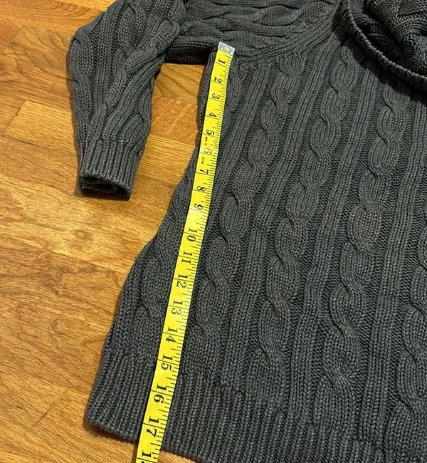 Daisy Fuentes Cowl Neck Gray Knit Chunky Pullover Sweater Plus Size 2X - Image 5