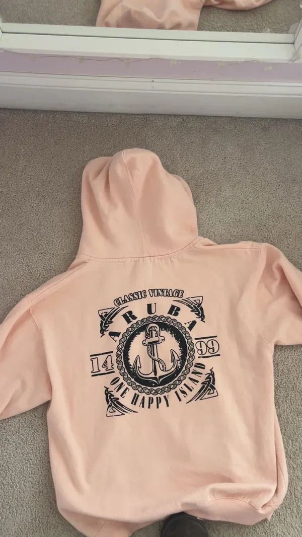 Zip Up hoodie Pink Size L - Image 3
