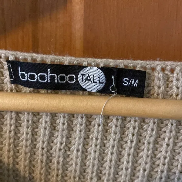 boohoo tall Size S/M Women's Teen Girl Beige Sweater - Image 2