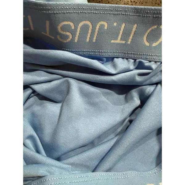 Nike‎ Dri-FIT Womens XL Light Blue Running Athletic Shorts Elastic Waist Swoosh - Image 4
