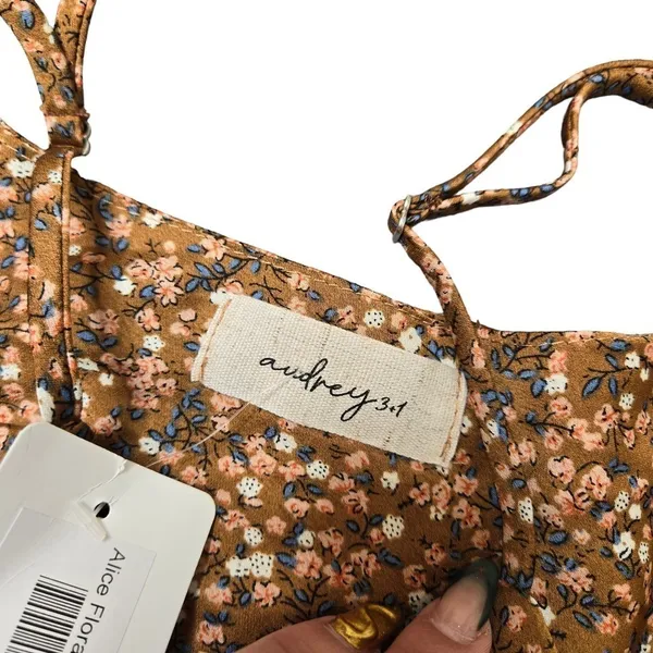 Audrey 3+1 Alice Floral Slip Brown Dress‎ - Image 2