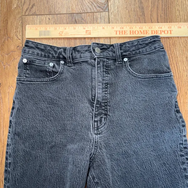 Madewell Curvy 90s Straight Leg Jeans Washed Black Size 29 Tall High Rise grunge - Image 3