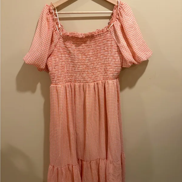LC Lauren Conrad Puff-Sleeve Smocked Midi size XL - Image 3