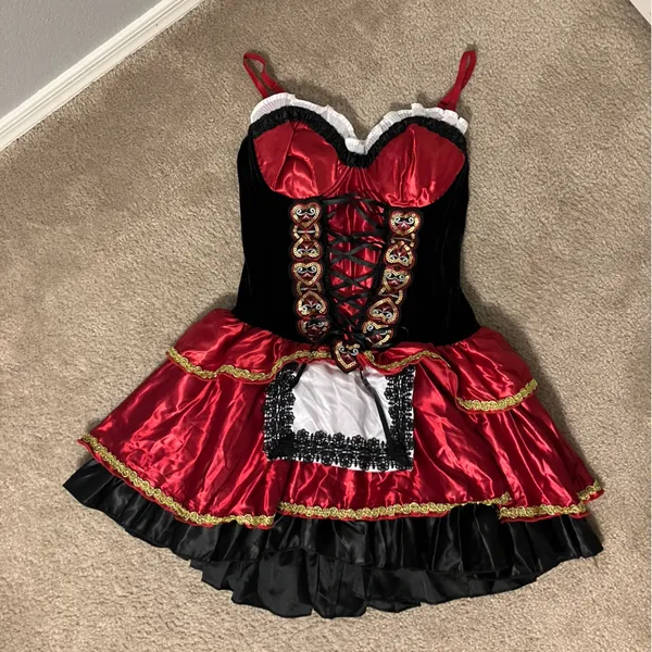 Spirit Little Red Women's Red and Black Costume Dress with Hooded Cape - Image 6