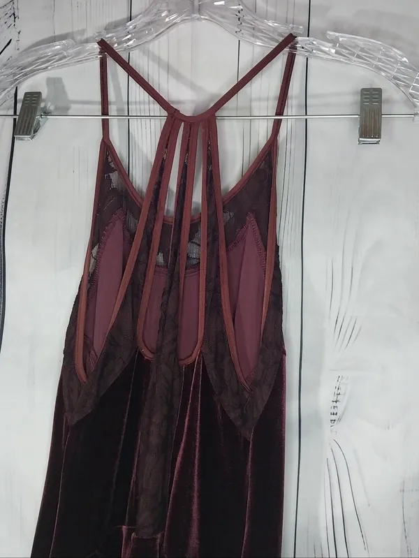 Free People Nightshade Backless Velvet & Lace Fit & Flare Skater Mini Dress - Image 7