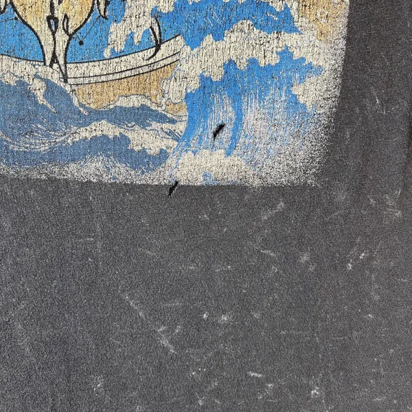 Vintage Y2K Mystic Sun‎ Shirt Gypsy Waves Retro Clouds Black Grey Medium Read! - Image 6