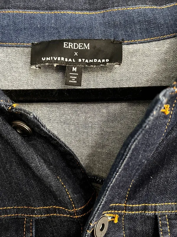 ERDEM x Universal Standard Myrtle Denim Jumpsuit Indigo M 18 20 Designer - Image 6
