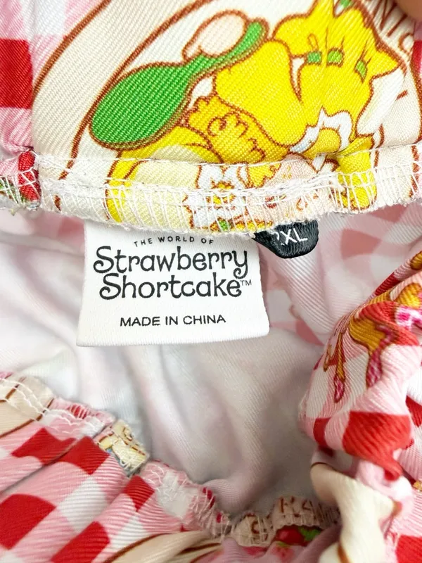 Strawberry Shortcake Countryside Plaid Gingham Check Short Pajama Set Two Piece - Image 15