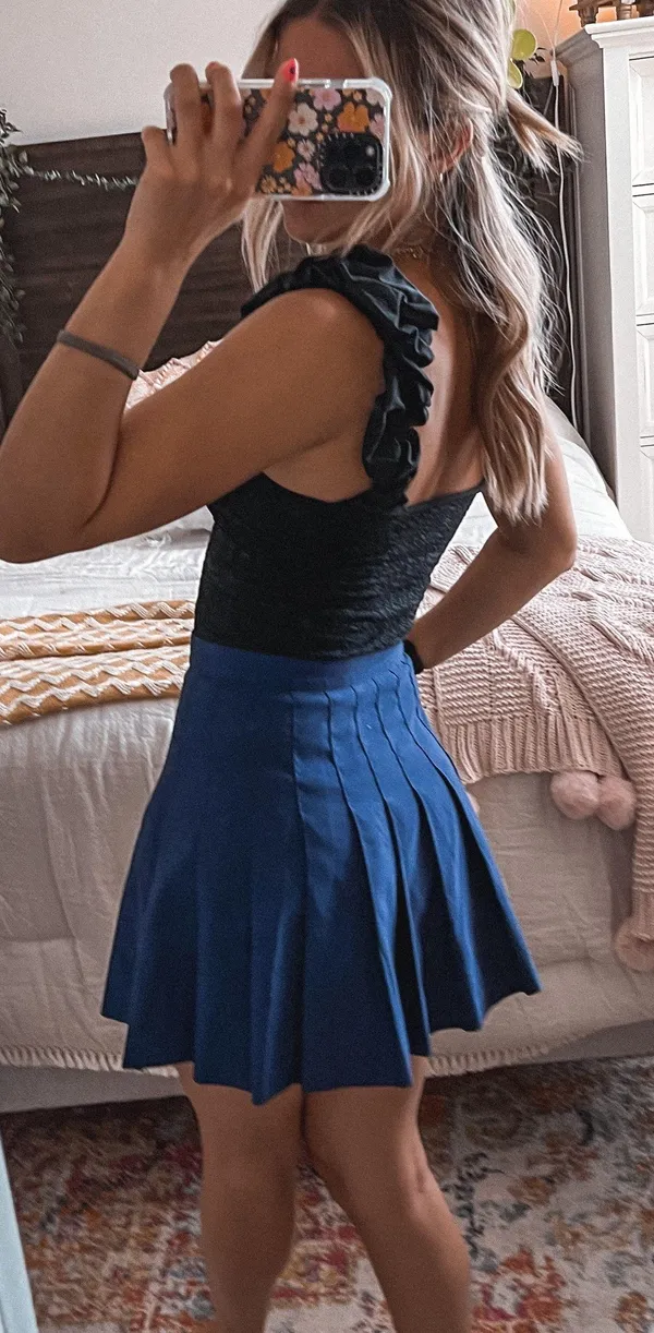 DICK'S Sporting Goods Blue Pleated Mini Skirt - Image 2